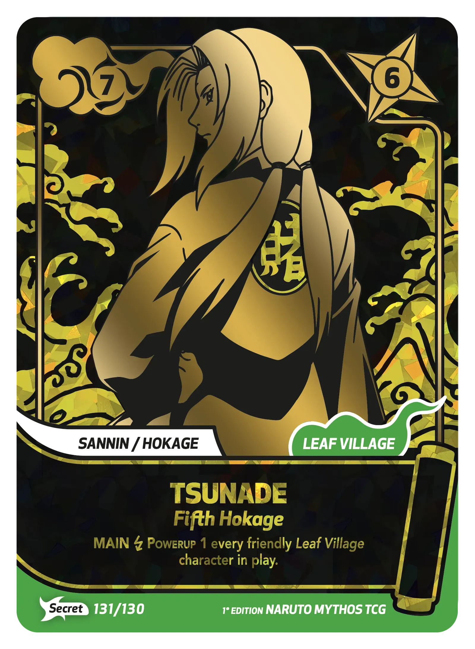 Tsunade — Cinquième Hokage – KS-131 – Naruto Mythos TCG Konoha Shidō Chapitre 1 FR
