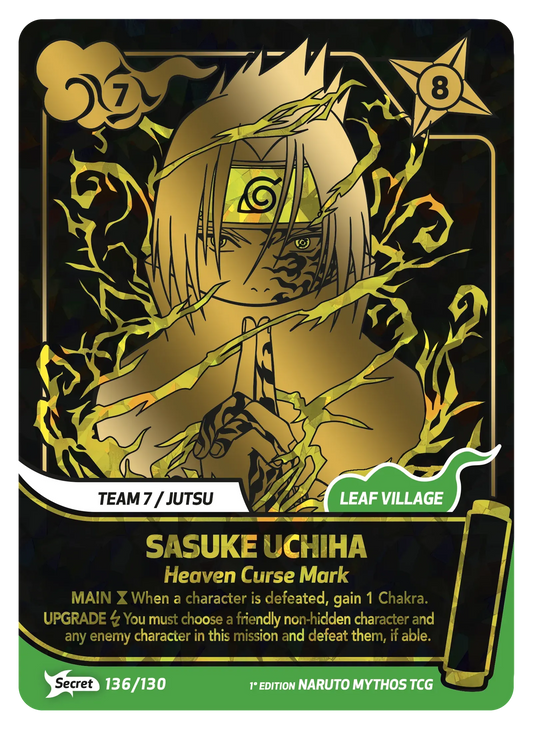 Sasuke Uchiwa — Marque Maudite du Ciel – KS-136 – Naruto Mythos TCG Konoha Shidō Chapitre 1 FR