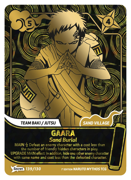 Gaara — Le Tombeau du Désert – KS-139 – Naruto Mythos TCG Konoha Shidō Chapitre 1 FR