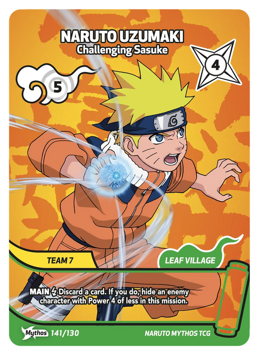 Naruto Uzumaki — Défiant Sasuke – KS-141 – Naruto Mythos TCG Konoha Shidō Chapitre 1 FR