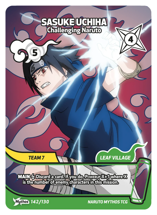 Sasuke Uchiwa — Défiant Naruto – KS-142 – Naruto Mythos TCG Konoha Shidō Chapitre 1 FR