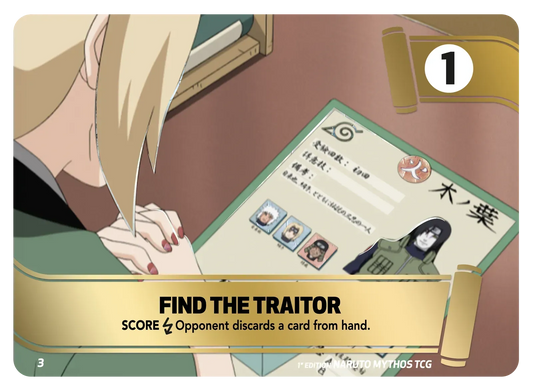 Trouver le Traître – KS-M03 – Naruto Mythos TCG Konoha Shidō Chapitre 1 FR
