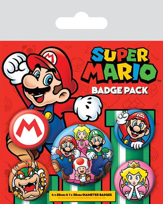 Super Mario Badges Pack (5 Pièces)