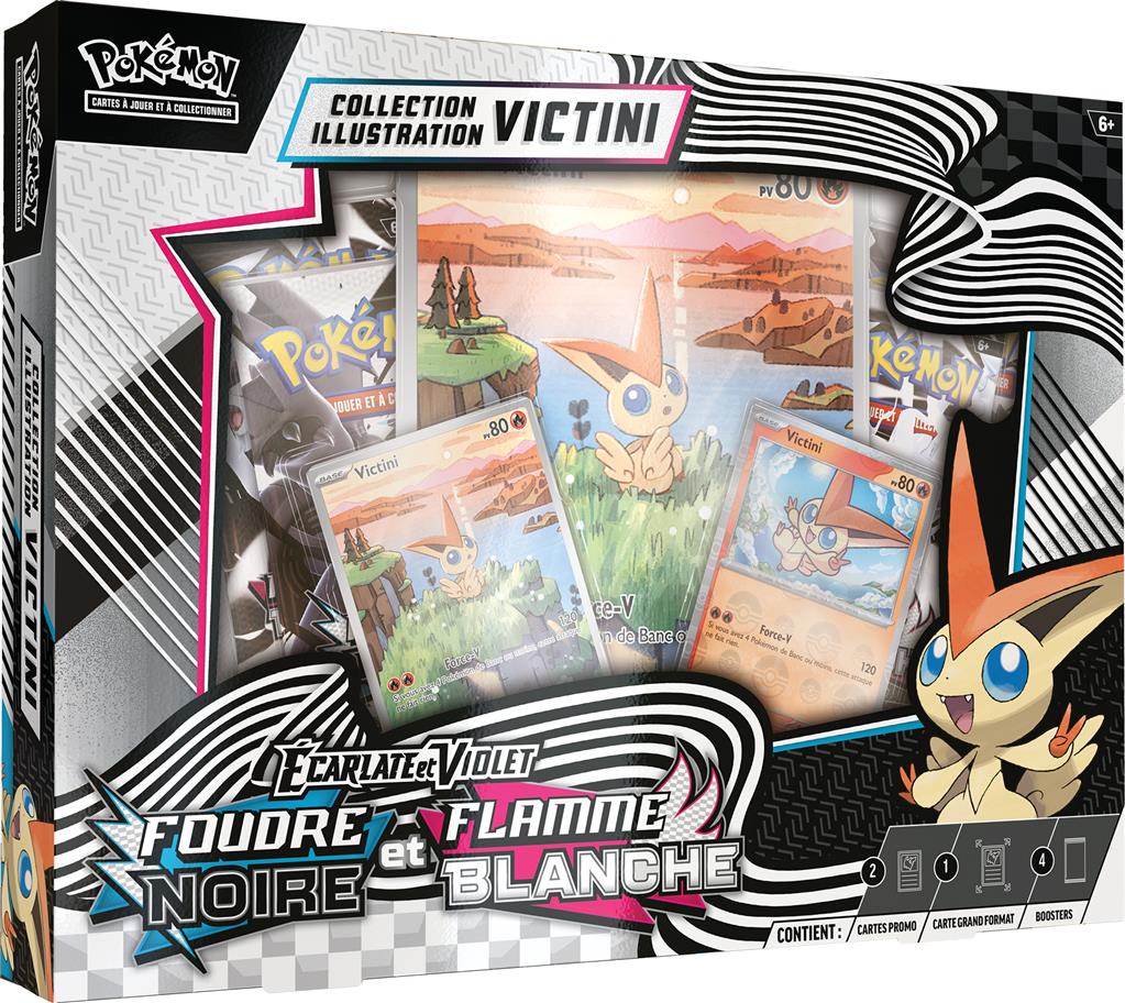 Pokémon – Coffret Illustration Victini – EV10.5 : Foudre Noire & Flamme Blanche