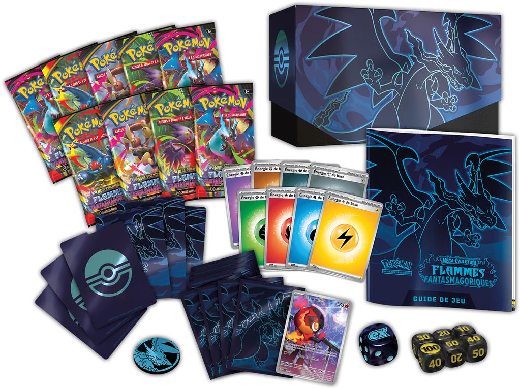 Pokémon - Coffret Dresseur d’Élite ME02 : Flammes Fantasmagoriques – Méga-Dracaufeu X