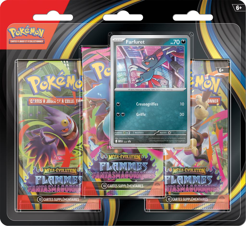 Pokémon - Tri Pack ME02 : Farfuret – Flammes Fantasmagoriques