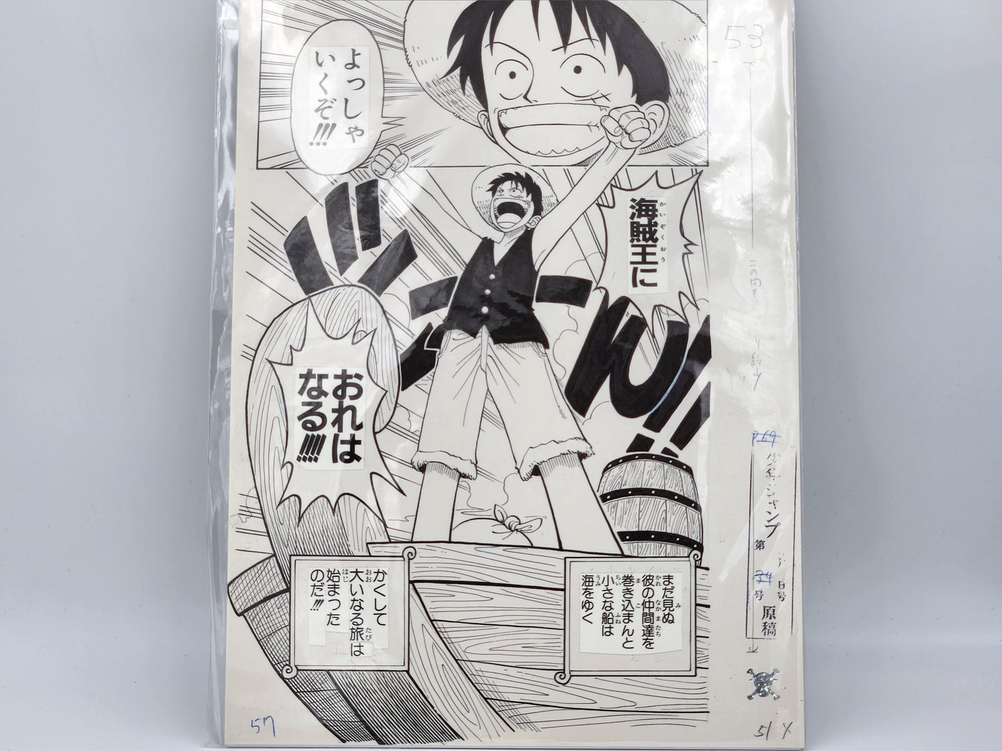 Page Originale D'Impression Manga One Piece Tome 1 N 57 Shūeisha Edition Limitée