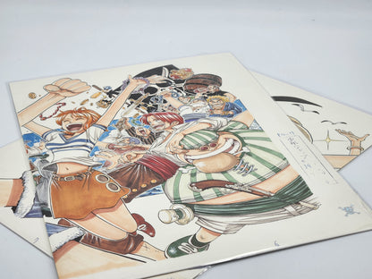 Original Print Page Manga One Piece Volume 1 N 6&amp;7 Bundle Color Suheisha Limited Edition 