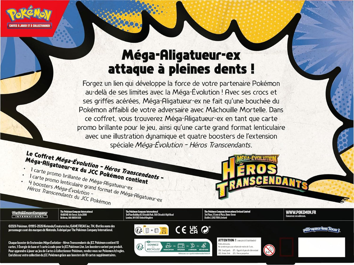 Pokémon - Coffret ME02.5 Héros Transcendants : Méga Aligatueur ex