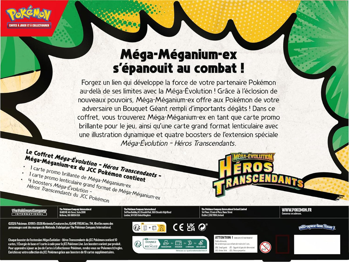 Pokémon - Coffret ME02.5 Héros Transcendants : Méga Méganium ex