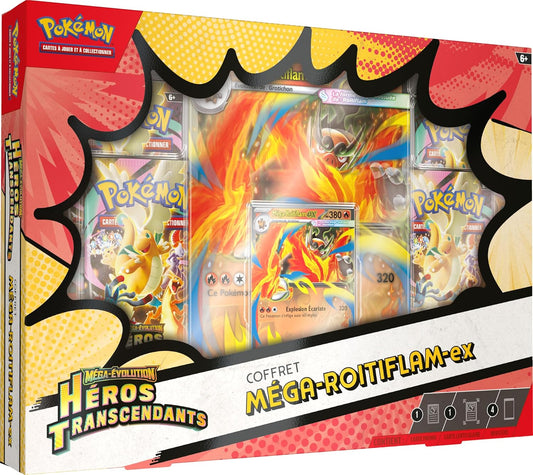 Pokémon - Coffret ME02.5 Héros Transcendants : Méga Roitiflam ex