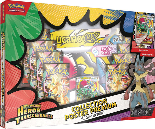 Pokémon : Collection Poster Premium Méga-Évolution – Héros Transcendants – Méga-Lucario