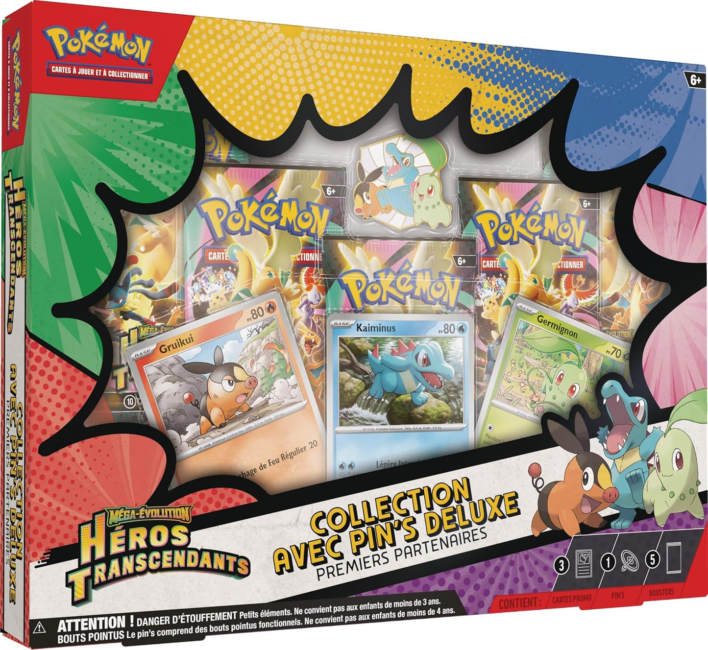 Pokémon - Collection avec Pin’s Deluxe ME02.5 Héros Transcendants : Premiers Partenaires