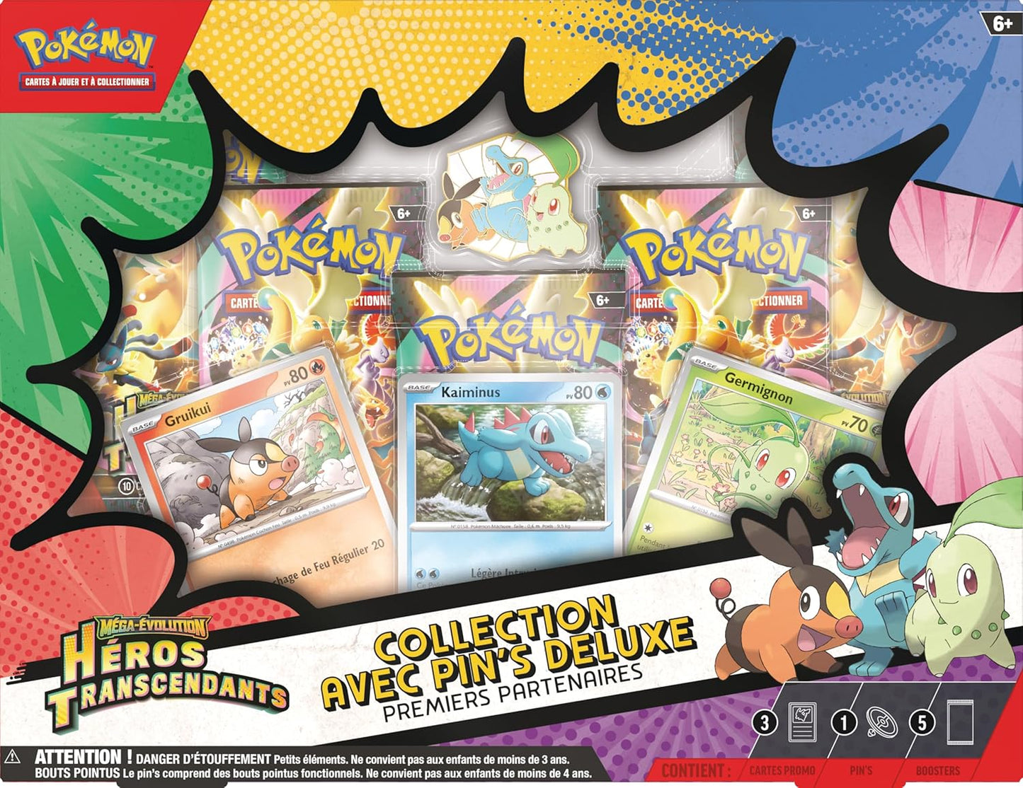 Pokémon - Collection avec Pin’s Deluxe ME02.5 Héros Transcendants : Premiers Partenaires