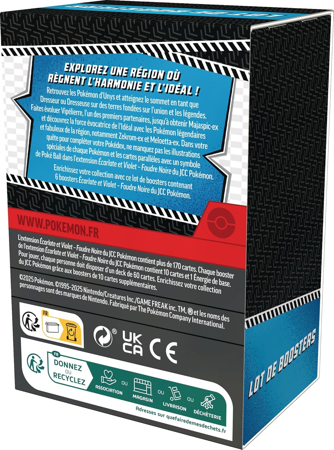⚡ Pokémon – Lot de 6 boosters EV10.5 : Foudre Noire