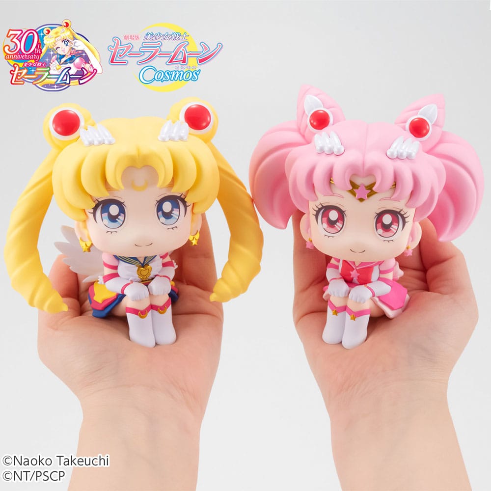 🌙 Nom du Produit : Sailor Moon Cosmos The Movie Look Statues PVC Look Up Eternal Sailor Moon & Eternal Sailor Chibi Moon LTD Ver. 11 cm 🌙