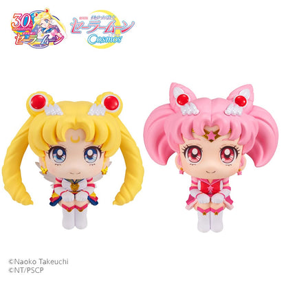 🌙 Nom du Produit : Sailor Moon Cosmos The Movie Look Statues PVC Look Up Eternal Sailor Moon & Eternal Sailor Chibi Moon LTD Ver. 11 cm 🌙