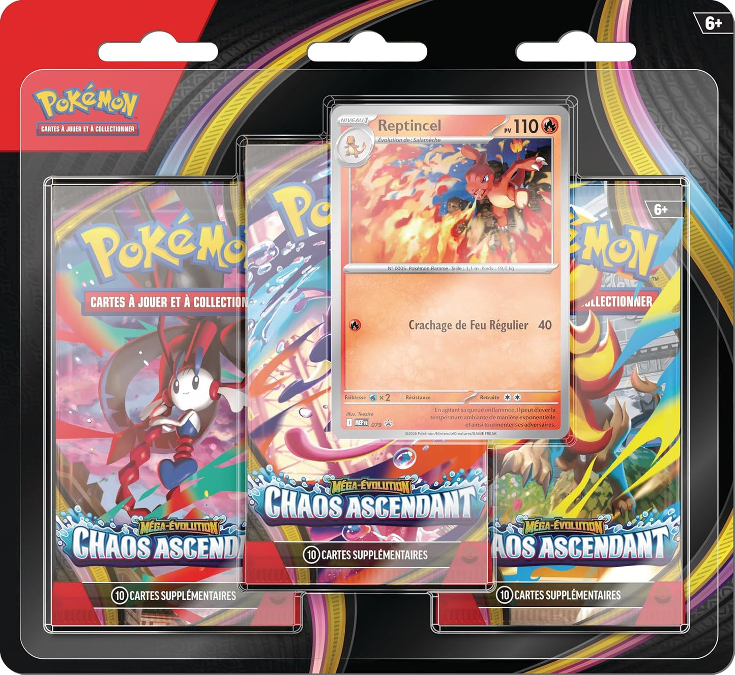 Pokémon – Tri Pack ME04 Chaos Ascendant : Reptincel – FR