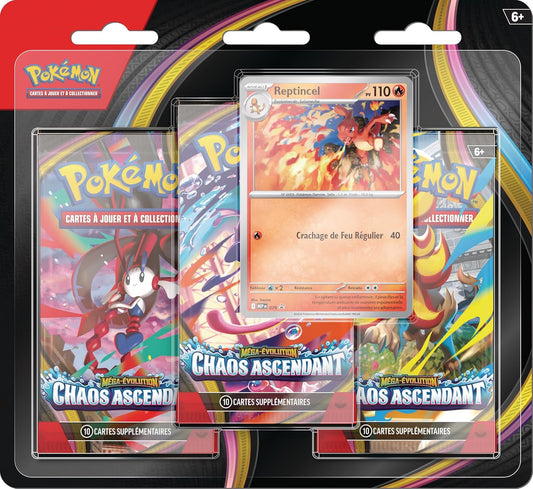 Pokémon – Tri Pack ME04 Chaos Ascendant : Reptincel – FR