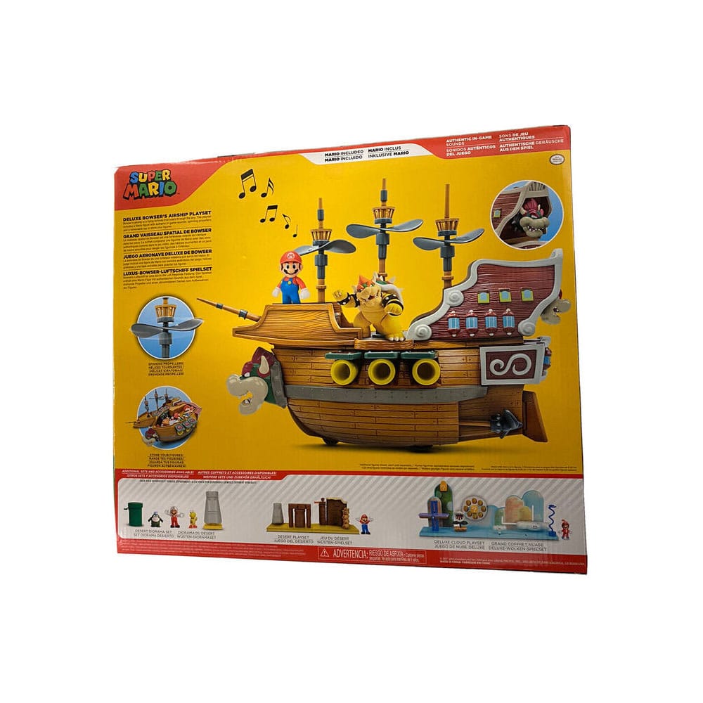 🚀 World of Nintendo Super Mario Playset Bowser's Airship Deluxe 🚀