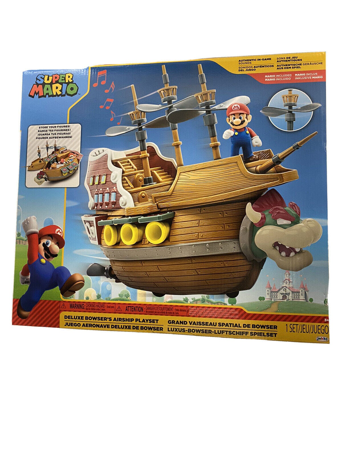 🚀 World of Nintendo Super Mario Playset Bowser's Airship Deluxe 🚀