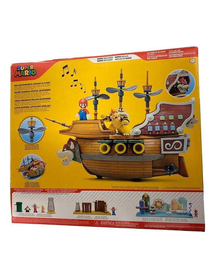 🚀 World of Nintendo Super Mario Playset Bowser's Airship Deluxe 🚀