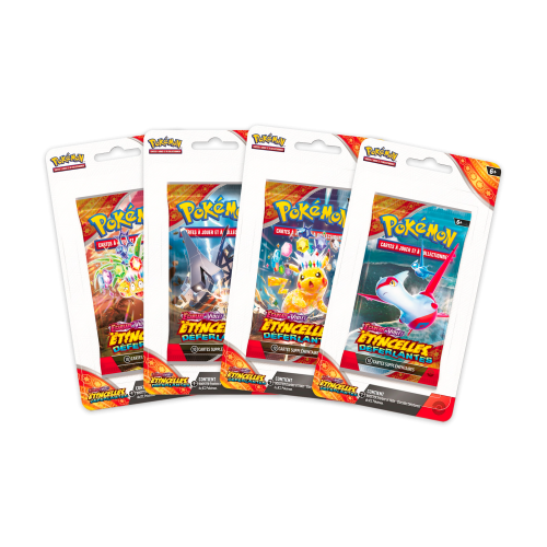 Pokémon - Artset de 4 Boosters sous Blister EV08 : Étincelles Déferlantes (FR)