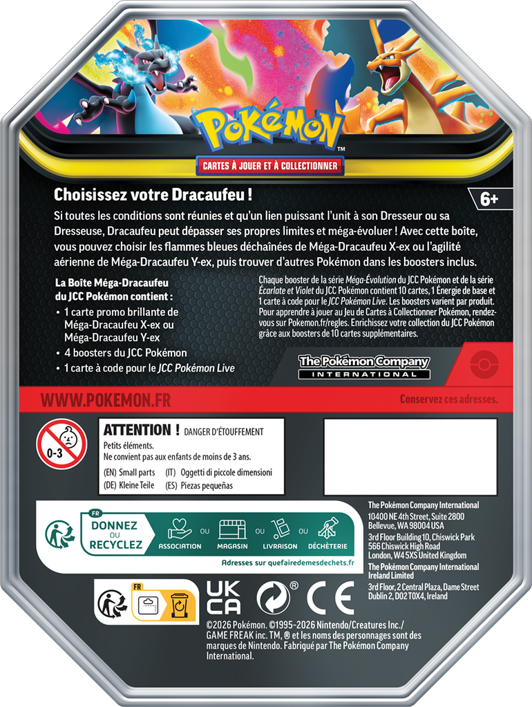Pokémon – Lot de 2 Pokébox Février 2026 : Méga-Dracaufeu X&Y
