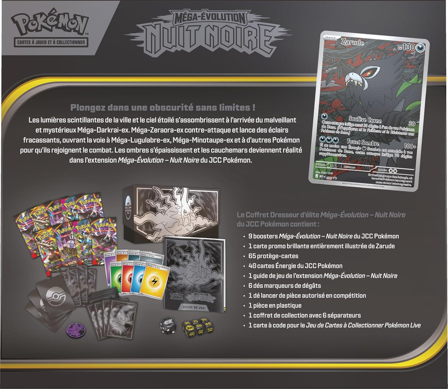 Pokémon – Coffret Dresseur d’Élite ME05 Nuit Noire : Zarude – FR