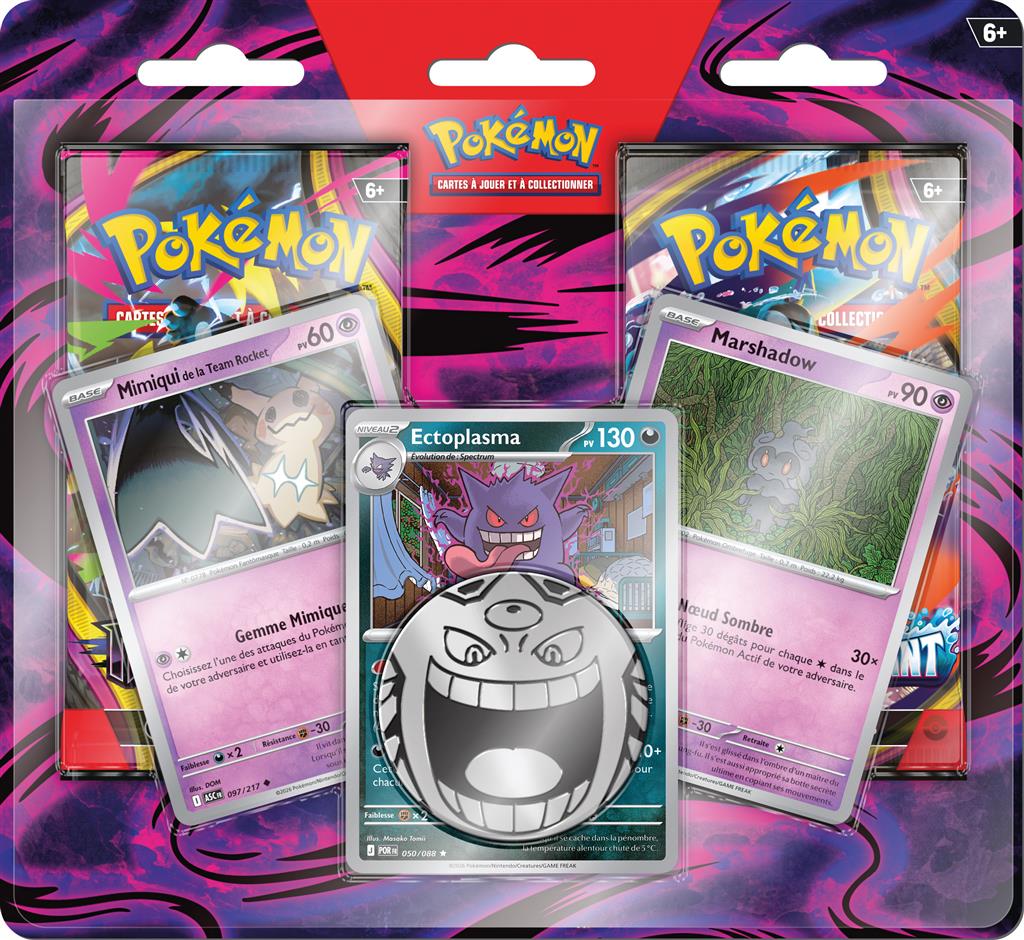 Duo Pack Pokémon Octobre 2026 – Ectoplasma, Mimiqui et Marshadow – FR