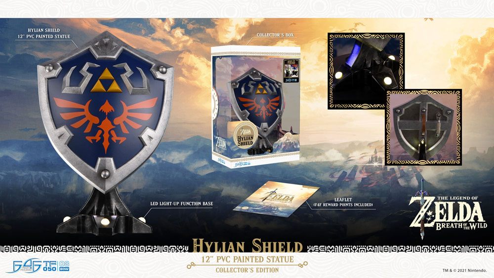 The Legend of Zelda Breath of the Wild - Réplique LED et PVC Bouclier Hylien (29 cm)